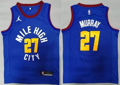 Men's Denver Nuggets #27 Jamal Murray Blue Statement Icon Swingman Jersey