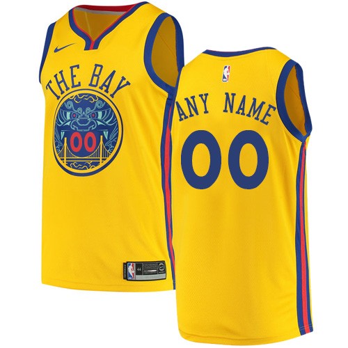 Golden State Warriors Customized Yellow City Icon Swingman Nike Jersey