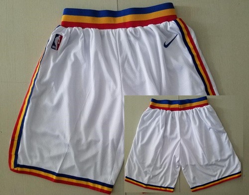 Men's Golden State Warriors White 2019 Throwback Swingman Shorts