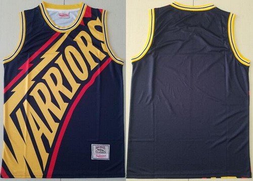 Men's Golden State Warriors Blank Navy Hollywood Classic Printed Swingman Jersey