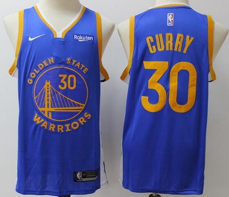 Men's Golden State Warriors #30 Stephen Curry Blue 2019 Icon Sponsor Swingman Jersey