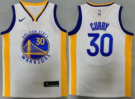 Men's Golden State Warriors #30 Stephen Curry White Icon Swingman Jersey