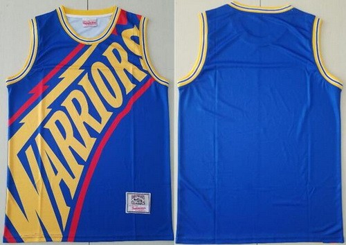 Men's Golden State Warriors Blank Blue Hollywood Classic Printed Swingman Jersey