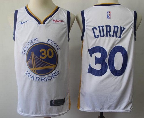 Men's Golden State Warriors #30 Stephen Curry White 2019 Icon Sponsor Swingman Jersey