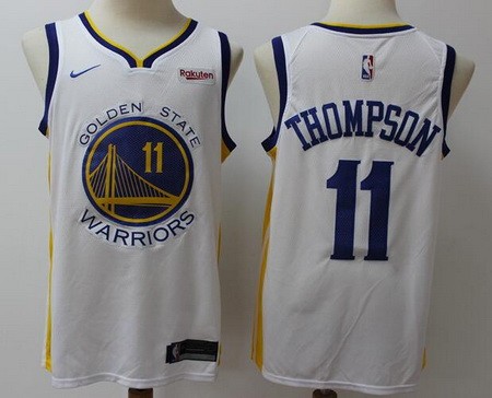Men's Golden State Warriors #11 Klay Thompson White 2019 Icon Sponsor Swingman Jersey
