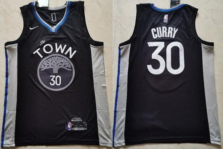 Men's Golden State Warriors #30 Stephen Curry Black 2019 CIty Icon Swingman Jersey