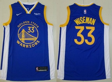 Men's Golden State Warriors #33 James Wiseman Blue Icon Sponsor Swingman Jersey
