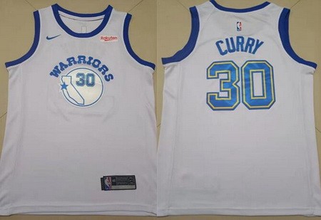 Men's Golden State Warriors #30 Stephen Curry White Classics Icon Sponsor Swingman Jersey