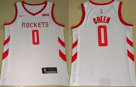 Men's Houston Rockets #0 Jalen Green White Icon Sponsor Swingman Jersey