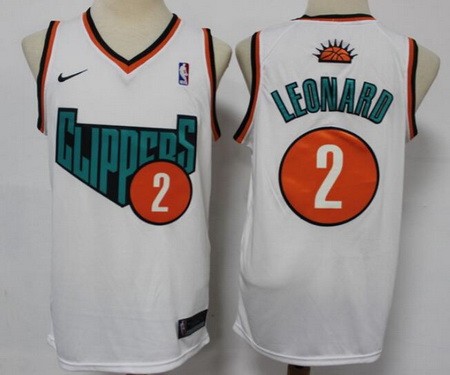 Men's Los Angeles Clippers #2 Kawhi Leonard White End Result Swingman Jersey