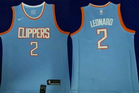 Men's Los Angeles Clippers #2 Kawhi Leonard Light Blue Icon Swingman Jersey