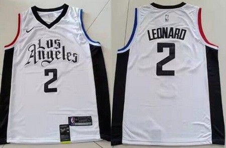 Men's Los Angeles Clippers #2 Kawhi Leonard White Latin Night Icon Swingman Jersey