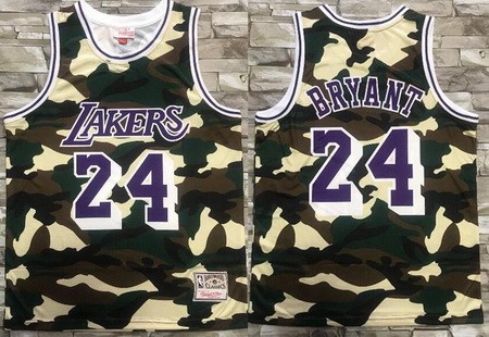 Men's Los Angeles Lakers #24 Kobe Bryant Camo Laser Printing Jersey