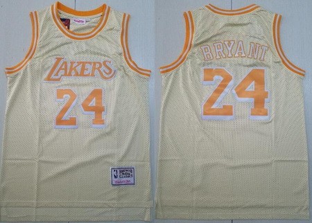 Men's Los Angeles Lakers #24 Kobe Bryant Gold Hollywood Classic Swingman Jersey