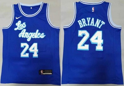 Men's Los Angeles Lakers #24 Kobe Bryant Blue Classic Icon Swingman Jersey