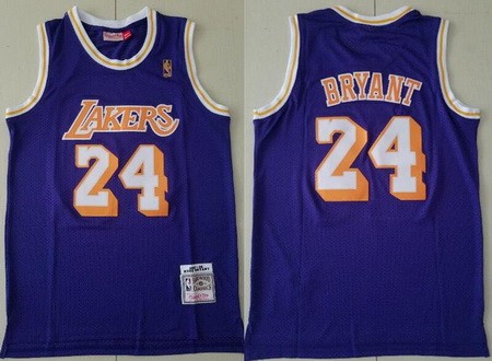 Men's Los Angeles Lakers #24 Kobe Bryant Purple 2007 Throwback Swingman Jersey