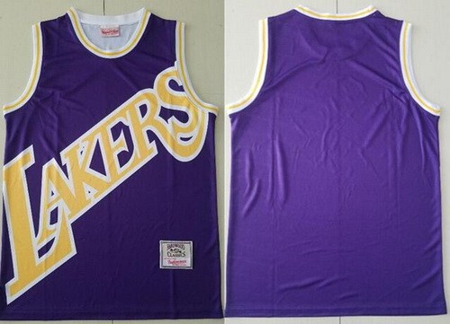 Men's Los Angeles Lakers Blank Purpel Hollywood Classic Printed Swingman Jersey