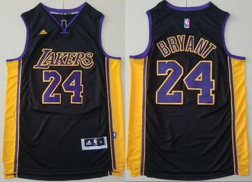 Men's Los Angeles Lakers #24 Kobe Bryant Black Adidas Swingman Jersey