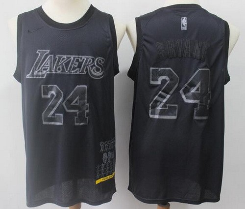 Men's Los Angeles Lakers #24 Kobe Bryant Black MVP Swingman Jersey