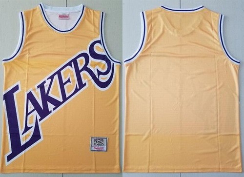 Men's Los Angeles Lakers Blank Yellow Hollywood Classic Printed Swingman Jersey