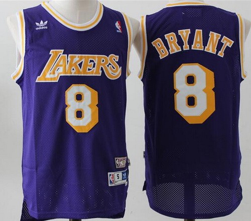 Men's Los Angeles Lakers #8 Kobe Bryant Purple Hollywood Classic Throwback Swingman Jersey