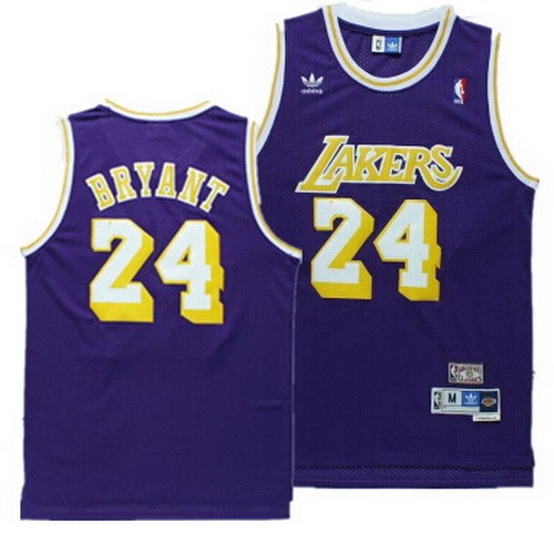 Men's Los Angeles Lakers #24 Kobe Bryant Purple Hollywood Classic Throwback Swingman Jersey