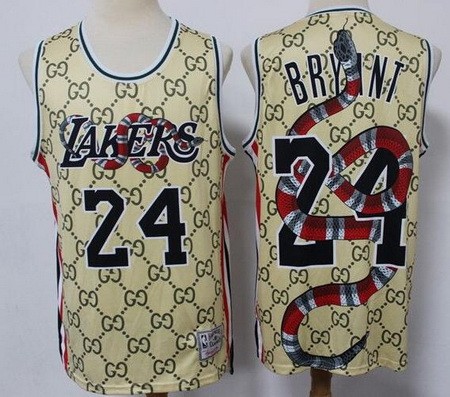 Men's Los Angeles Lakers #24 Kobe Bryant Gray Mamba Hollywood Classic Swingman Jersey