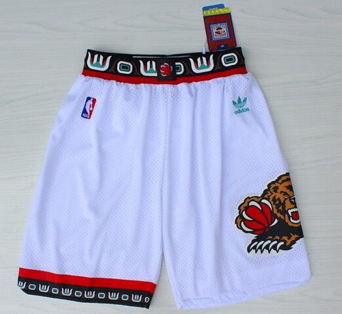 Men's Vancouver Grizzlies White Throwback Swingman Shorts