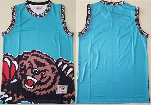 Men's Memphis Grizzlies Blank Aqua Hollywood Classic Printed Swingman Jersey
