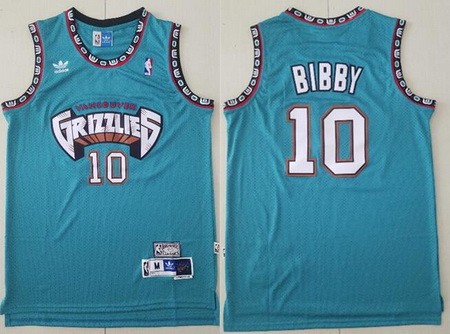 Men's Memphis Grizzlies #10 Mike Bibby Green Hollywood Classic Throwback Swingman Jersey