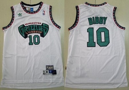 Men's Memphis Grizzlies #10 Mike Bibby White Hollywood Classic Throwback Swingman Jersey