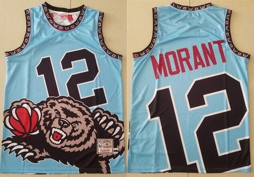 Men's Memphis Grizzlies #12 Ja Morant Light Blue Hollywood Classic Printed Jersey