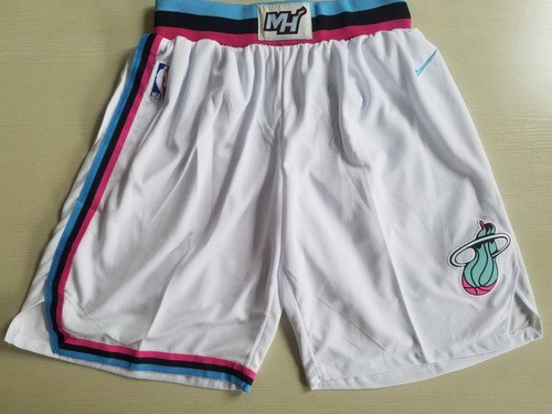 Men's Miami Heat White City Swingman Shorts