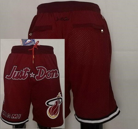 Men's Miami Heat Red Just Don Swingman Shorts