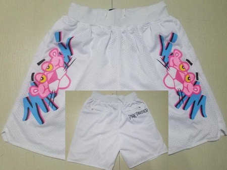 Men's Miami Heat White Pink Panther Just Don Shorts