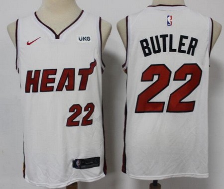 Men's Miami Heat #22 Jimmy Butler White 2021 Icon Sponsor Swingman Jersey