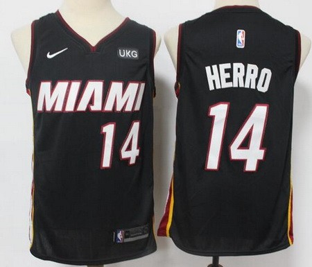 Men's Miami Heat #14 Tyler Herro Black 2021 Icon Sponsor Swingman Jersey