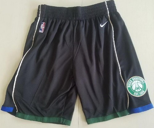 Men's Milwaukee Bucks Black Swingman Shorts