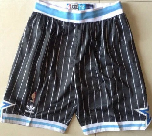Men's Orlando Magic Black Stripes Throwback Swingman Shorts