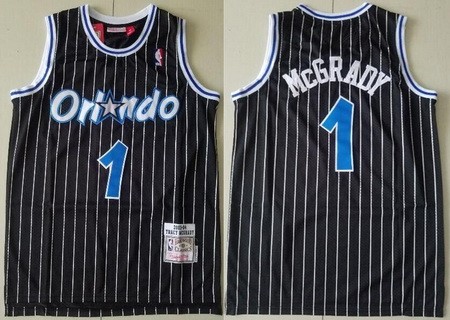 Men's Orlando Magic #1 Tracy McGrady Black 2003 Hollywood Classic Swingman Jersey