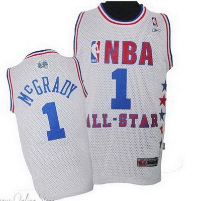 Men's Orlando Magic #1 Tracy McGrady White 2003 All Star Swingman Jersey