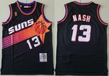 Men's Phoenix Suns #13 Steve Nash Black 1996 Hollywood Classic Swingman Jersey