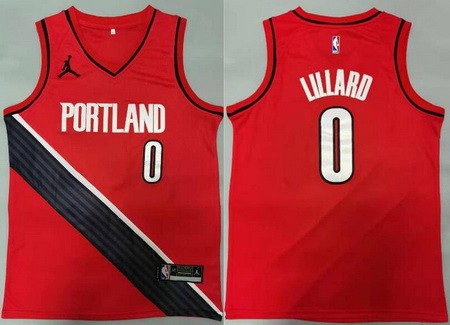 Men's Portland Trail Blazers #0 Damian Lillard Red Statement Icon Swingman Jersey