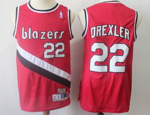 Men's Portland Trail Blazers #22 Clyde Drexler Red Hollywood Classic Swingman Jersey