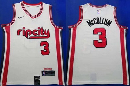 Men's Portland Trail Blazers #3 CJ McCollum Cream 2019 City Icon Swingman Jersey