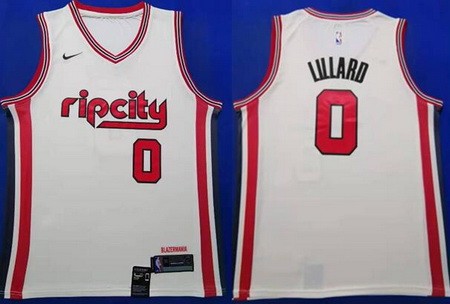 Men's Portland Trail Blazers #0 Damian Lillard Cream 2019 City Icon Swingman Jersey