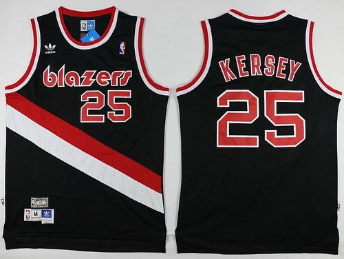 Men's Portland Trail Blazers #25 Jerome Kersey Black Hollywood Classic Swingman Jersey