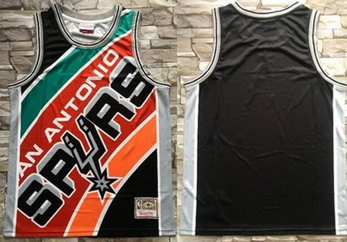Men's San Antonio Spurs Blank Black Hollywood Classic Printed Swingman Jersey