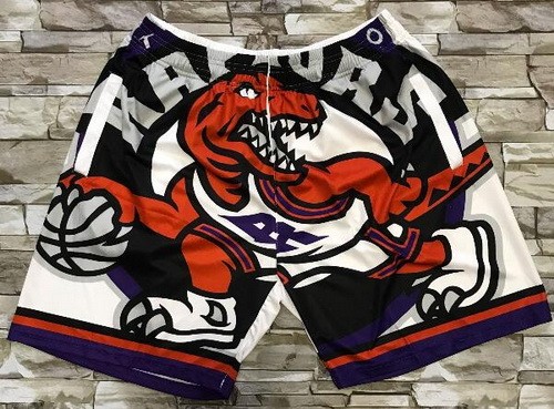 Men's Toronto Raptors White Hollywood Classic Printed Shorts