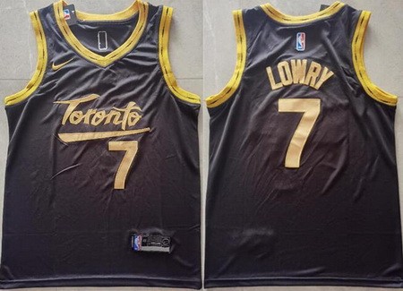 Men's Toronto Raptors #7 Kyle Lowry Black 2021 City Icon Swingman Jersey